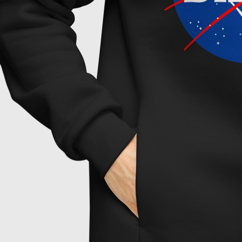 Мужское худи Oversize хлопок Ваня НАСА, цвет черный - фото 8