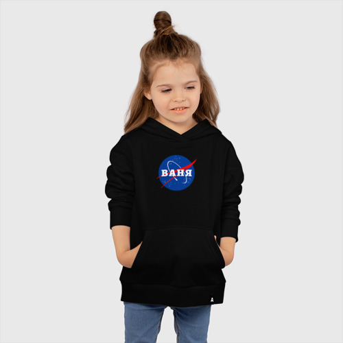 Детская толстовка хлопок Ваня НАСА, цвет черный - фото 4
