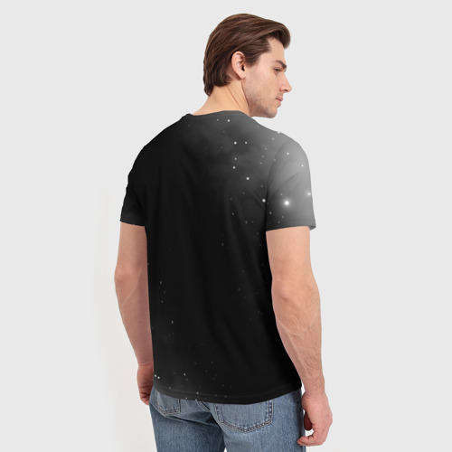 Мужская футболка 3D Three Days Grace glitch на темном фоне, цвет 3D печать - фото 4