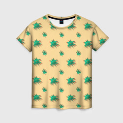 Женская футболка 3D Зеленый коронавирус
