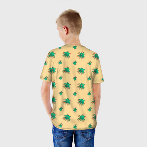 Детская футболка 3D Зеленый коронавирус, цвет 3D печать - фото 4