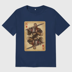 Женская футболка хлопок Oversize Fable III Сэр Уолтер Бэк, король буби