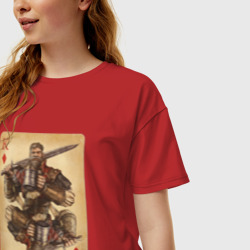 Женская футболка хлопок Oversize Fable III Сэр Уолтер Бэк, король буби - фото 2