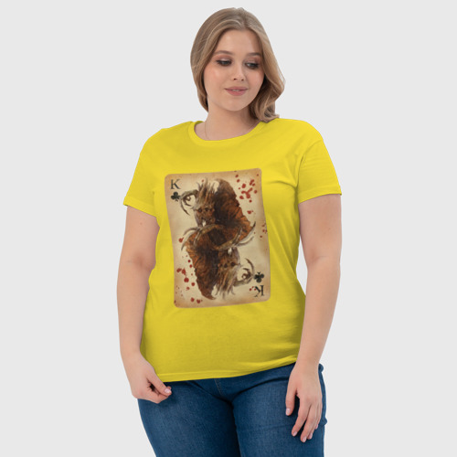 Женская футболка хлопок с принтом Fable III Хозяин Теней, король крести, фото #4