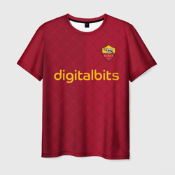 Мужская футболка 3D AS Roma форма 22-23 домашняя