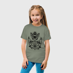 Детская футболка хлопок Лотос и бабочка бохо - фото 2
