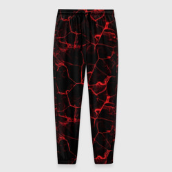 Мужские брюки 3D Разломы красного пламени