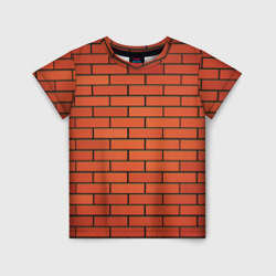Детская футболка 3D Кирпичная стена