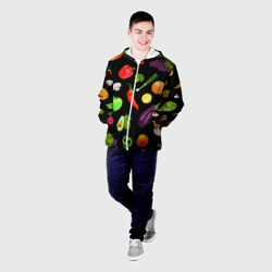 Мужская куртка 3D Фрукты и овощи - фото 2