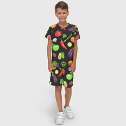 Детский костюм с шортами 3D Фрукты и овощи - фото 2
