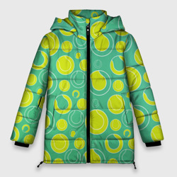 Женская зимняя куртка Oversize Теннисные мячики