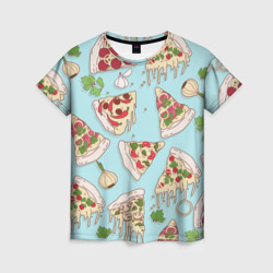 Любитель пиццы – Женская футболка 3D с принтом купить со скидкой в -26%