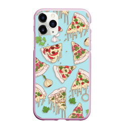 Чехол для iPhone 11 Pro Max матовый Любитель пиццы