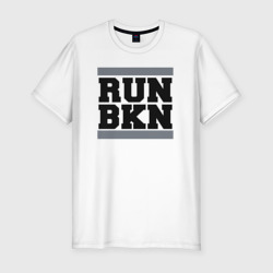Мужская футболка хлопок Slim Run Brooklyn Nets
