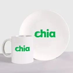 Набор: тарелка + кружка Криптовалюта Chia