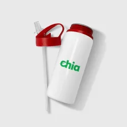 Бутылка для воды с трубочкой Криптовалюта Chia - фото 2
