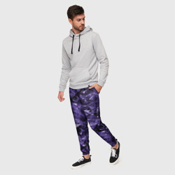 Мужские брюки 3D Лиловая текстура - фото 2