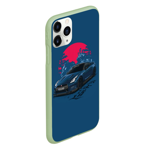 Чехол для iPhone 11 Pro матовый с принтом Nissan GTR Godzilla, вид сбоку #3