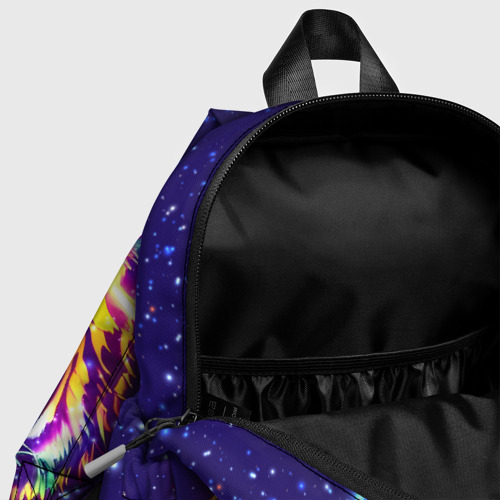 Детский рюкзак 3D с принтом Светящаяся голова тигра и звезды, фото #4