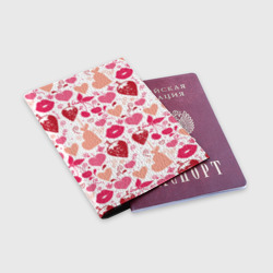 Обложка для паспорта матовая кожа Клубничная любовь - фото 2