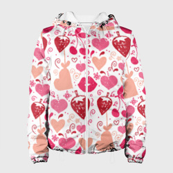 Женская куртка 3D Клубничная любовь