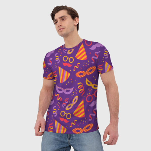 Мужская футболка 3D Маскарад, цвет 3D печать - фото 3