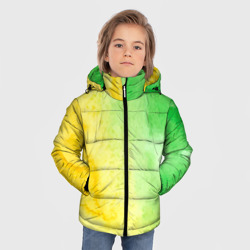 Зимняя куртка для мальчиков 3D Жёлтая и зелёная краски - фото 2