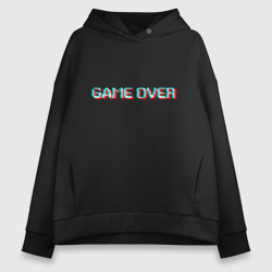 Женское худи Oversize хлопок Glitch game over