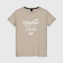 Женская футболка хлопок Fabulous since 1986