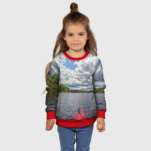 Детский свитшот 3D с принтом Сплав на байдарке, фото #4