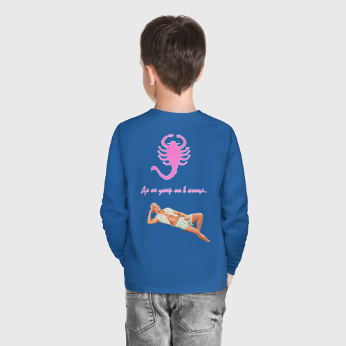 Детский лонгслив хлопок Kenergy - Гослинг, цвет синий - фото 4