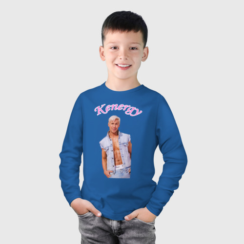 Детский лонгслив хлопок Kenergy - Гослинг, цвет синий - фото 3