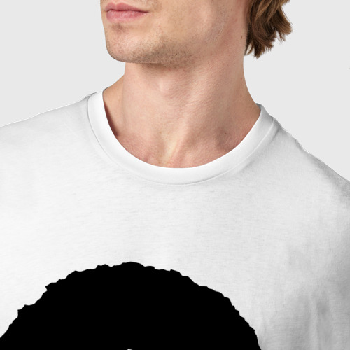 Мужская футболка хлопок Любовь в волосах, цвет белый - фото 6