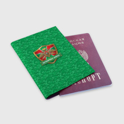 Обложка для паспорта матовая кожа День Пограничника - фото 2