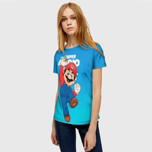 Женская футболка 3D Братья Супер Марио: Марио, цвет 3D печать - фото 3