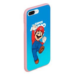 Чехол для iPhone 7Plus/8 Plus матовый Братья Супер Марио: Марио - фото 2