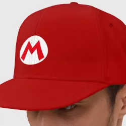 Кепка снепбек с прямым козырьком The Super Mario Bros лого Марио