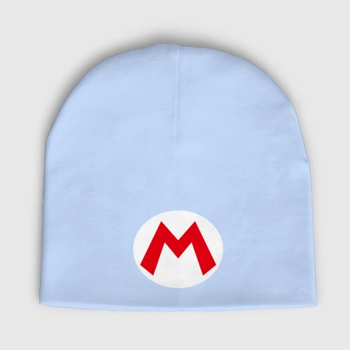 Мужская шапка демисезонная The Super Mario Bros лого Марио