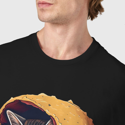 Мужская футболка хлопок с принтом ТаКОт: кот-тако, фото #4