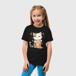 Детская футболка хлопок Кот с латте - фото 2