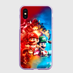 Чехол для iPhone XS Max матовый The Super Mario Bros: все персонажи