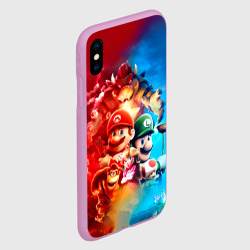 Чехол для iPhone XS Max матовый The Super Mario Bros: все персонажи - фото 2