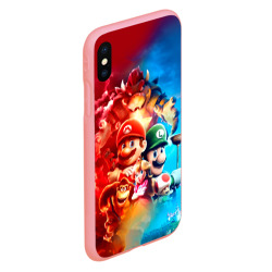 Чехол для iPhone XS Max матовый The Super Mario Bros: все персонажи - фото 2