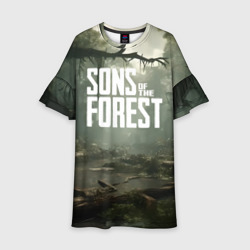 Детское платье 3D Sons of the forest - река