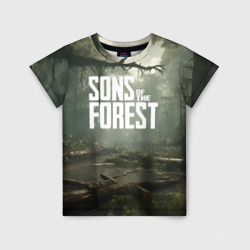 Детская футболка 3D Sons of the forest - река