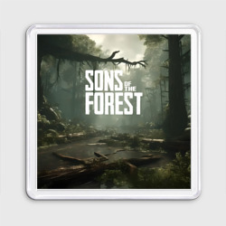 Магнит 55*55 Sons of the forest - река