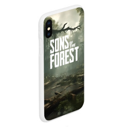 Чехол для iPhone XS Max матовый Sons of the forest - река - фото 2