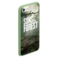 Чехол для iPhone 5/5S матовый Sons of the forest - река - фото 2