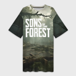 Платье-футболка 3D Sons of the forest - река