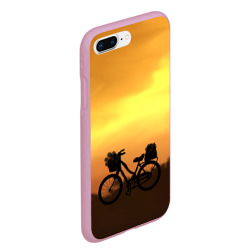 Чехол для iPhone 7Plus/8 Plus матовый Велосипед на закате - фото 2